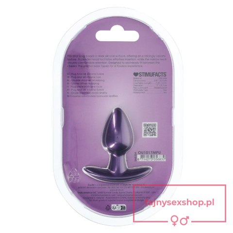 Smooth Silicone Anal Plug - Small - 2.6 / 6,5 cm - Metallic Purple Smooth Silicone Anal Plug - Small - 2.6 / 6,5 cm - Metallic Purple