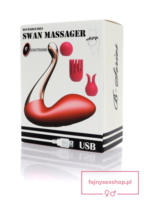 Stymulator - Swan massager, interchangeable heads - USB 9 Functions / APP Mobile Stymulator - Swan massager, interchangeable heads - USB 9 Functions / APP Mobile