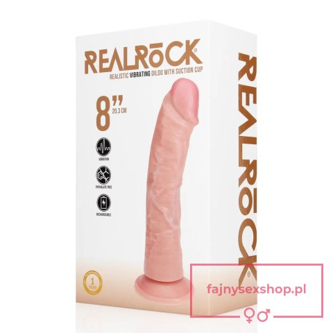 Vibrating Regular Curved Cock - 8 / 20,5 cm - Flesh Vibrating Regular Curved Cock - 8 / 20,5 cm - Flesh