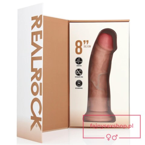 Vibrating Regular Curved Cock - 8 / 20,5 cm - Flesh Vibrating Regular Curved Cock - 8 / 20,5 cm - Flesh
