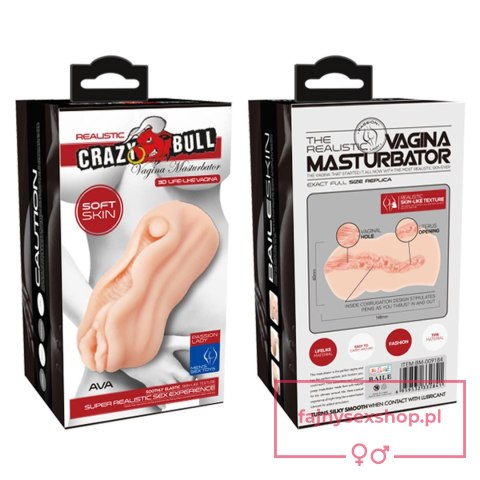 CRAZY BULL - AVA Realistic Vagina Masturbator, TPR CRAZY BULL - AVA Realistic Vagina Masturbator, TPR