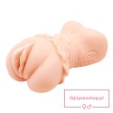 CRAZY BULL - Realistic Vagina Masturbator, Vibration Water lubricant, 3 AAA batteries