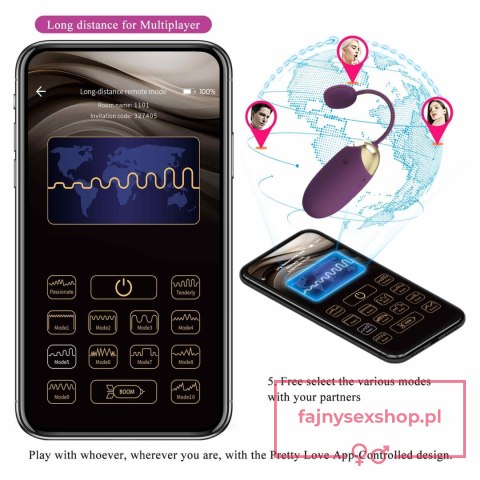 PRETTY LOVE - Abner, Mobile APP Long-distance Control 12 vibration functions PRETTY LOVE - Abner, Mobile APP Long-distance Control 12 vibration functions