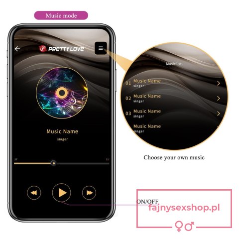 PRETTY LOVE - Doreen, 12 vibration functions 3 electric shock functions Mobile APP Long-distance Control PRETTY LOVE - Doreen, 12 vibration functions 3 electric shock functions Mobile APP Long-distance Control