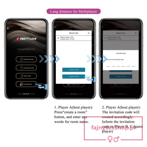PRETTY LOVE - Doreen, 12 vibration functions 3 electric shock functions Mobile APP Long-distance Control PRETTY LOVE - Doreen, 12 vibration functions 3 electric shock functions Mobile APP Long-distance Control
