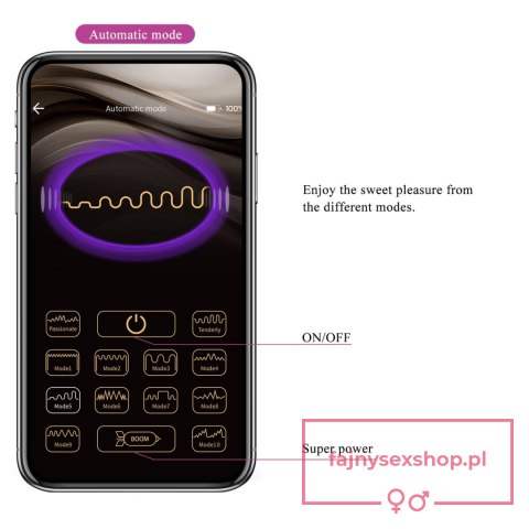 PRETTY LOVE - Elvira dark Purple, 12 vibration functions Mobile APP Long-distance Control PRETTY LOVE - Elvira dark Purple, 12 vibration functions Mobile APP Long-distance Control