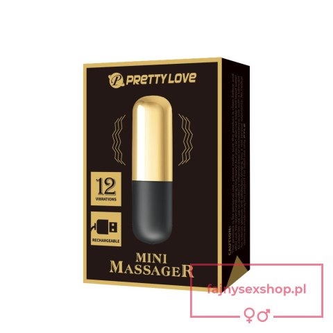 PRETTY LOVE - MINI MASSAGER, 12 vibration functions PRETTY LOVE - MINI MASSAGER, 12 vibration functions