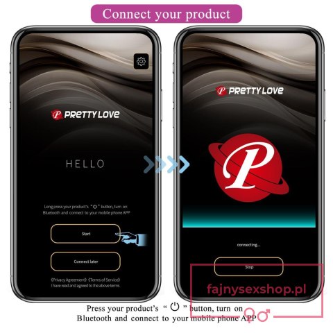 PRETTY LOVE - Nymph, 12 vibration functions Mobile APP Long-distance Control, ABS, 1 AAA battery PRETTY LOVE - Nymph, 12 vibration functions Mobile APP Long-distance Control, ABS, 1 AAA battery