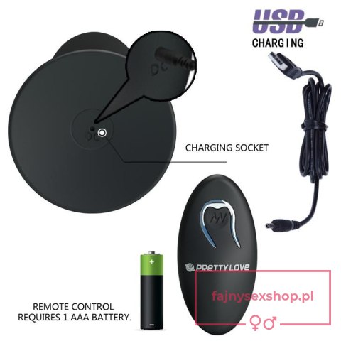 PRETTY LOVE - REMOTE CONTROL VIBRATING PLUG 12 function PRETTY LOVE - REMOTE CONTROL VIBRATING PLUG 12 function