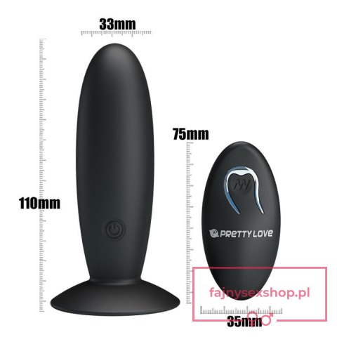 PRETTY LOVE - REMOTE CONTROL VIBRATING PLUG 12 function PRETTY LOVE - REMOTE CONTROL VIBRATING PLUG 12 function