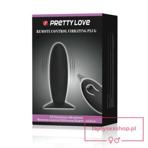 PRETTY LOVE - REMOTE CONTROL VIBRATING PLUG 12 function PRETTY LOVE - REMOTE CONTROL VIBRATING PLUG 12 function