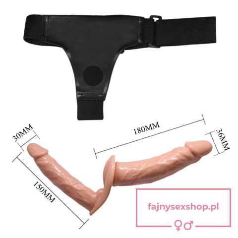 BAILE -STRAP ON DOUBLE DILDOS, 7.1''+5.9'' BAILE -STRAP ON DOUBLE DILDOS, 7.1''+5.9''