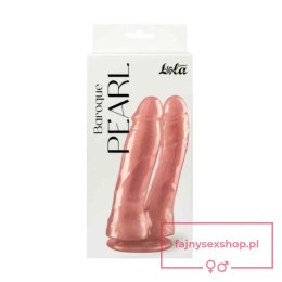 Double pearlescent dildo Baroque Pearl Pink