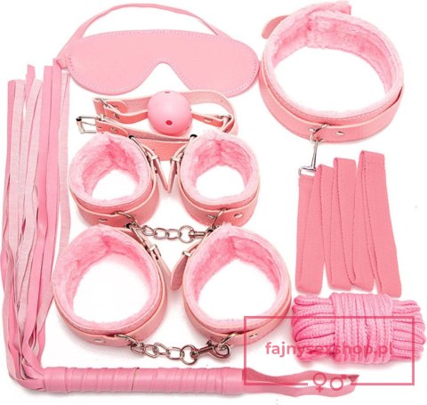 Fetish Fever - Bondage Set - 7 pieces - Pink Fetish Fever - Bondage Set - 7 pieces - Pink