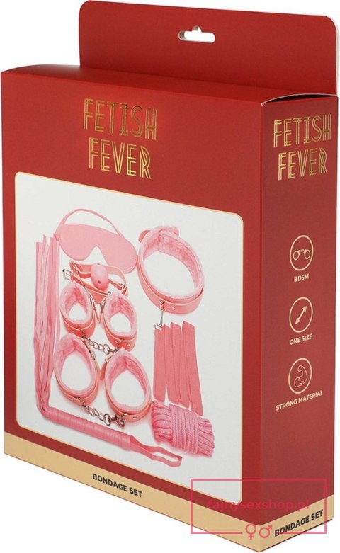 Fetish Fever - Bondage Set - 7 pieces - Pink Fetish Fever - Bondage Set - 7 pieces - Pink