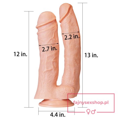 12'' Realistic Mega Double Dildo 12'' Realistic Mega Double Dildo