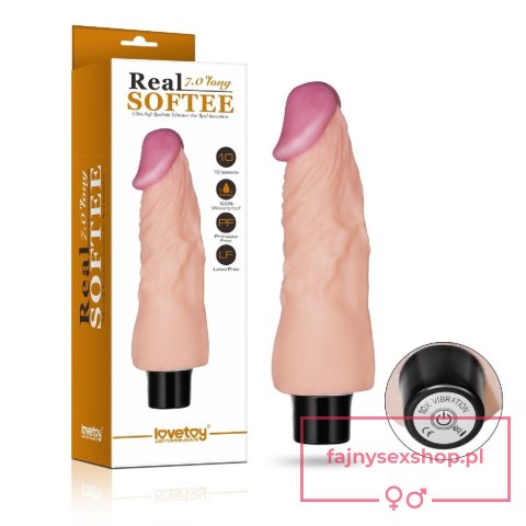 7"" REAL SOFTEE Vibrating Dildo 7"" REAL SOFTEE Vibrating Dildo