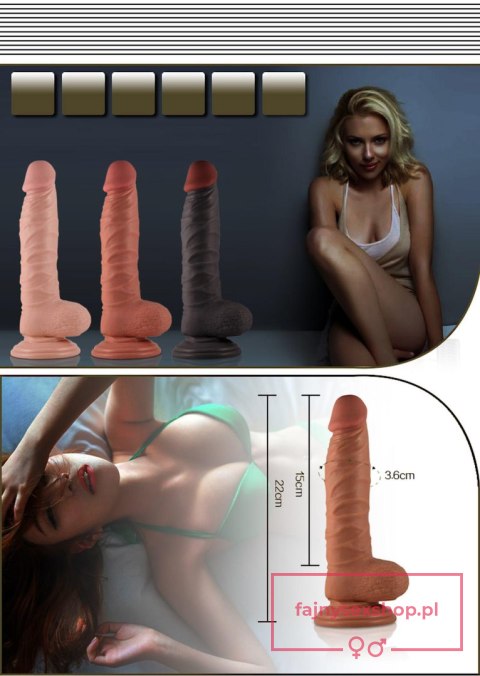 8.5"" Real Extreme Dildo Flesh 8.5"" Real Extreme Dildo Flesh