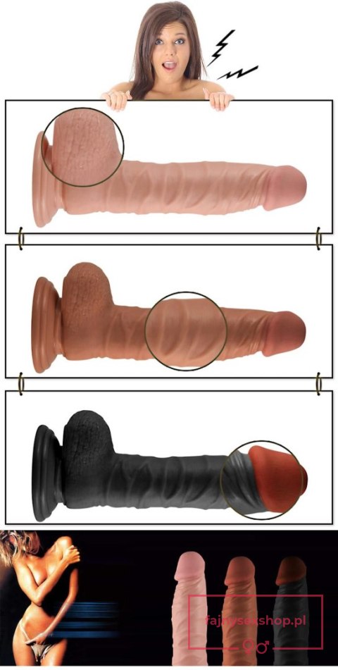 8.5"" Real Extreme Dildo Flesh 8.5"" Real Extreme Dildo Flesh