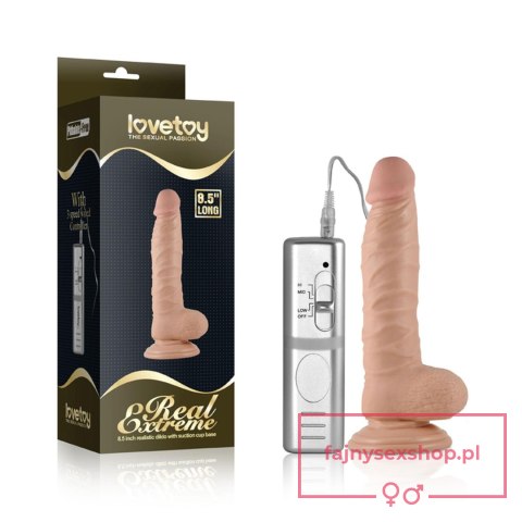8.5"" Real Extreme Vibrating Dildo Flesh 8.5"" Real Extreme Vibrating Dildo Flesh