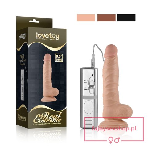 8.5"" Real Extreme Vibrating Dildo Flesh 8.5"" Real Extreme Vibrating Dildo Flesh