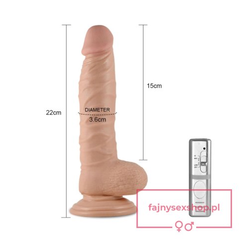 8.5"" Real Extreme Vibrating Dildo Flesh 8.5"" Real Extreme Vibrating Dildo Flesh