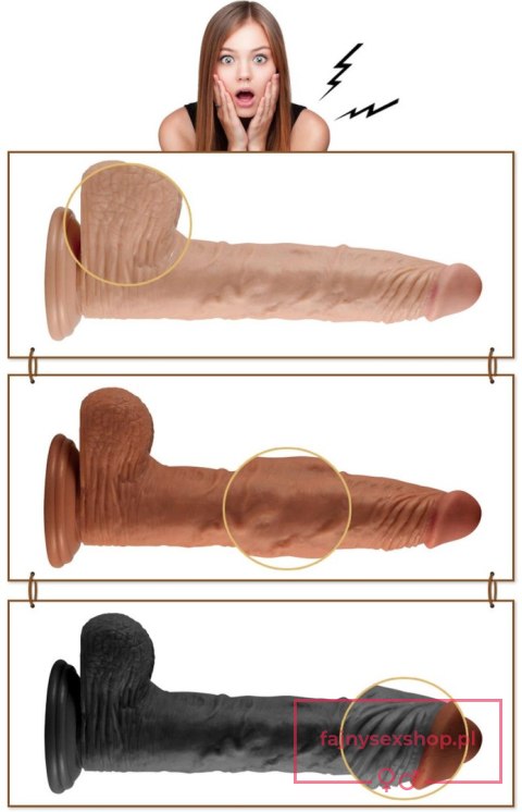 9.5'' Real Extreme Vibrating Dildo Flesh 9.5'' Real Extreme Vibrating Dildo Flesh