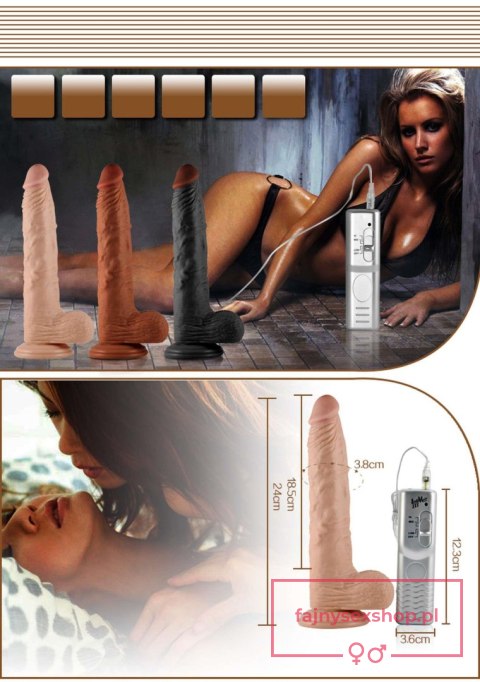 9.5'' Real Extreme Vibrating Dildo Flesh 9.5'' Real Extreme Vibrating Dildo Flesh
