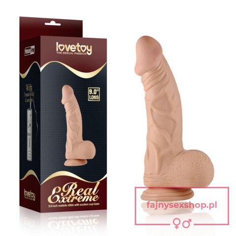 9"" Real Extreme Dildo Flesh 9"" Real Extreme Dildo Flesh
