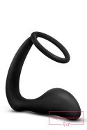 ANAL ADVENTURES COCK RING PLUG BLACK ANAL ADVENTURES COCK RING PLUG BLACK