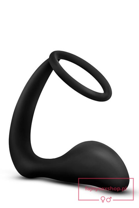 ANAL ADVENTURES COCK RING PLUG BLACK ANAL ADVENTURES COCK RING PLUG BLACK