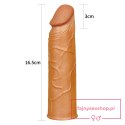 Add 1"" Pleasure X Tender Penis Sleeve Brown