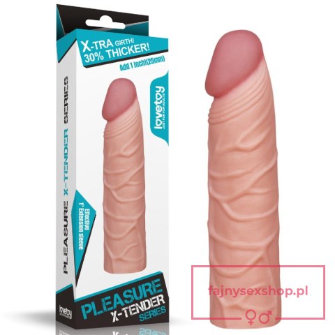 Add 1"" Pleasure X Tender Penis Sleeve Flesh Add 1"" Pleasure X Tender Penis Sleeve Flesh