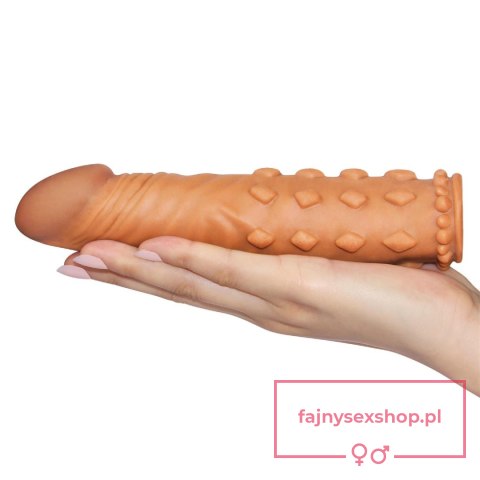 Add 2"" Pleasure X Tender Penis Sleeve Brown Add 2"" Pleasure X Tender Penis Sleeve Brown