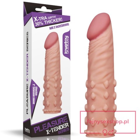Add 2"" Pleasure X Tender Penis Sleeve Flesh Add 2"" Pleasure X Tender Penis Sleeve Flesh