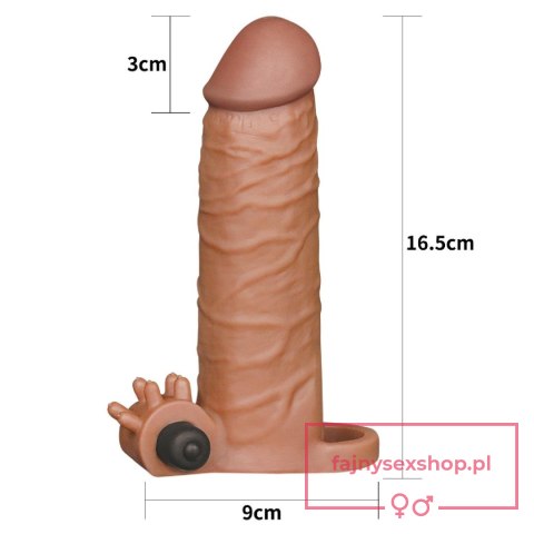 Add 2"" Pleasure X Tender Vibrating Penis Sleeve Brown Add 2"" Pleasure X Tender Vibrating Penis Sleeve Brown