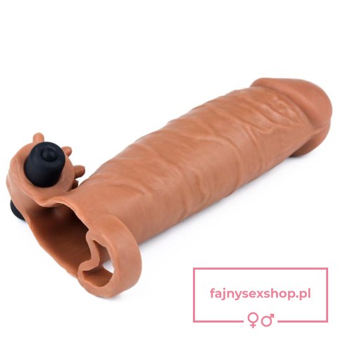Add 2"" Pleasure X Tender Vibrating Penis Sleeve Brown Add 2"" Pleasure X Tender Vibrating Penis Sleeve Brown