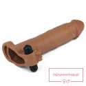 Add 3" Pleasure X Tender Vibrating Penis Sleeve Brown Add 3" Pleasure X Tender Vibrating Penis Sleeve Brown
