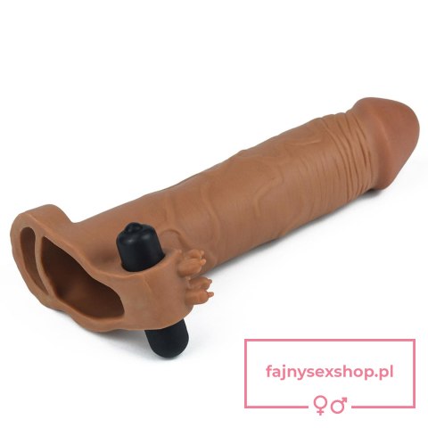 Add 3" Pleasure X Tender Vibrating Penis Sleeve Brown Add 3" Pleasure X Tender Vibrating Penis Sleeve Brown
