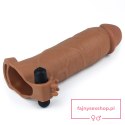 Add 3" Pleasure X Tender Vibrating Penis Sleeve Brown Add 3" Pleasure X Tender Vibrating Penis Sleeve Brown