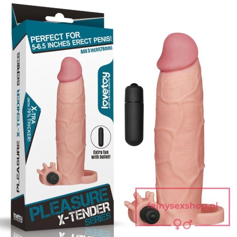 Add 3"" Pleasure X Tender Vibrating Penis Sleeve Add 3"" Pleasure X Tender Vibrating Penis Sleeve