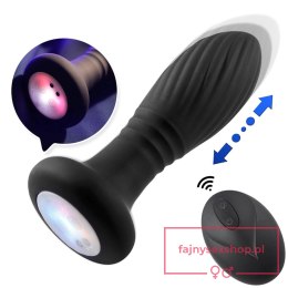 Lighting anal plug black