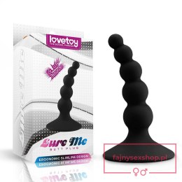 Lure me Beaded Anal Plug Black
