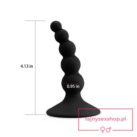 Lure me Beaded Anal Plug Black Lure me Beaded Anal Plug Black