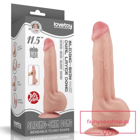 11.5'' King Sized Sliding Skin Dual Layer Dong 11.5'' King Sized Sliding Skin Dual Layer Dong