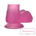 7"" Jelly Studs Crystal Dildo Medium Pink