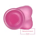 7"" Jelly Studs Crystal Dildo Medium Pink