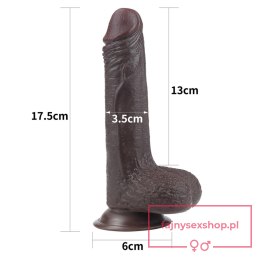7'' Sliding Skin Dual Layer Dong - Black