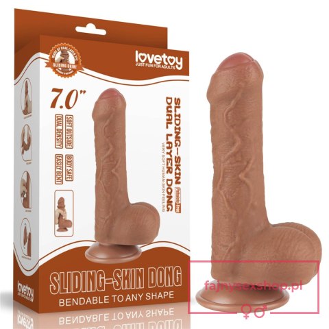7'' Sliding Skin Dual Layer Dong Brown 7'' Sliding Skin Dual Layer Dong Brown