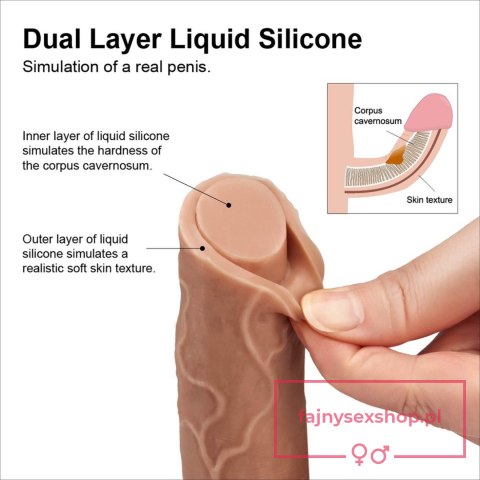 8.5'' Dual layered Platinum Silicone Cock 8.5'' Dual layered Platinum Silicone Cock